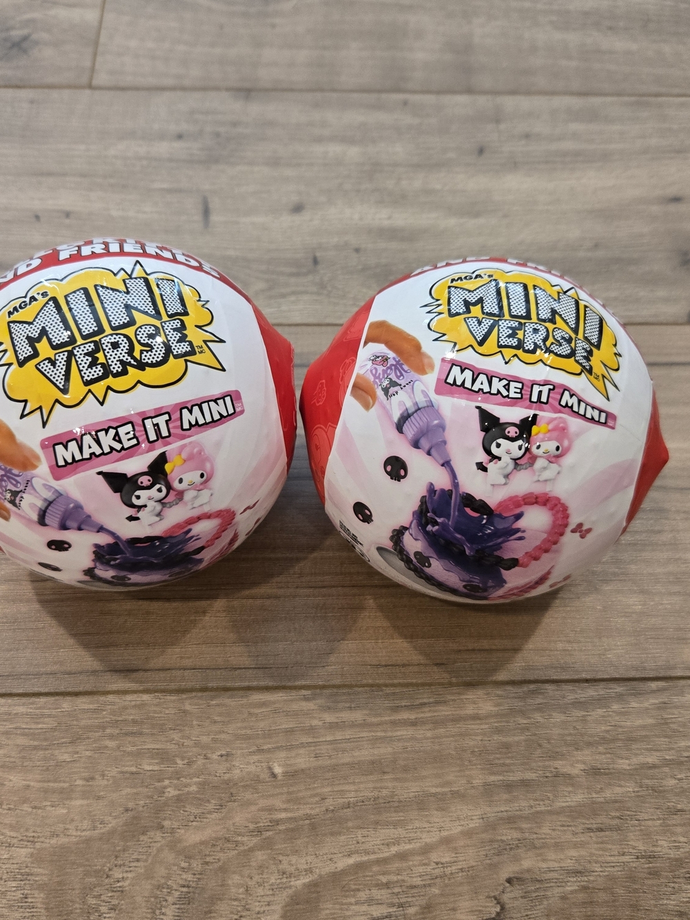 NEW MGA’s Miniverse Make It Mini Hello Kitty & Friends - Set of 2 Sealed Balls